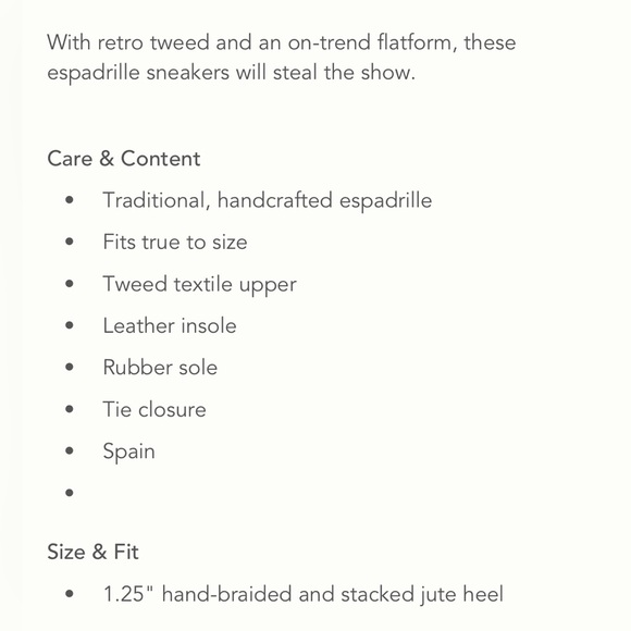 Anthropologie tweed lace-up espadrille sneakers - Picture 16 of 16